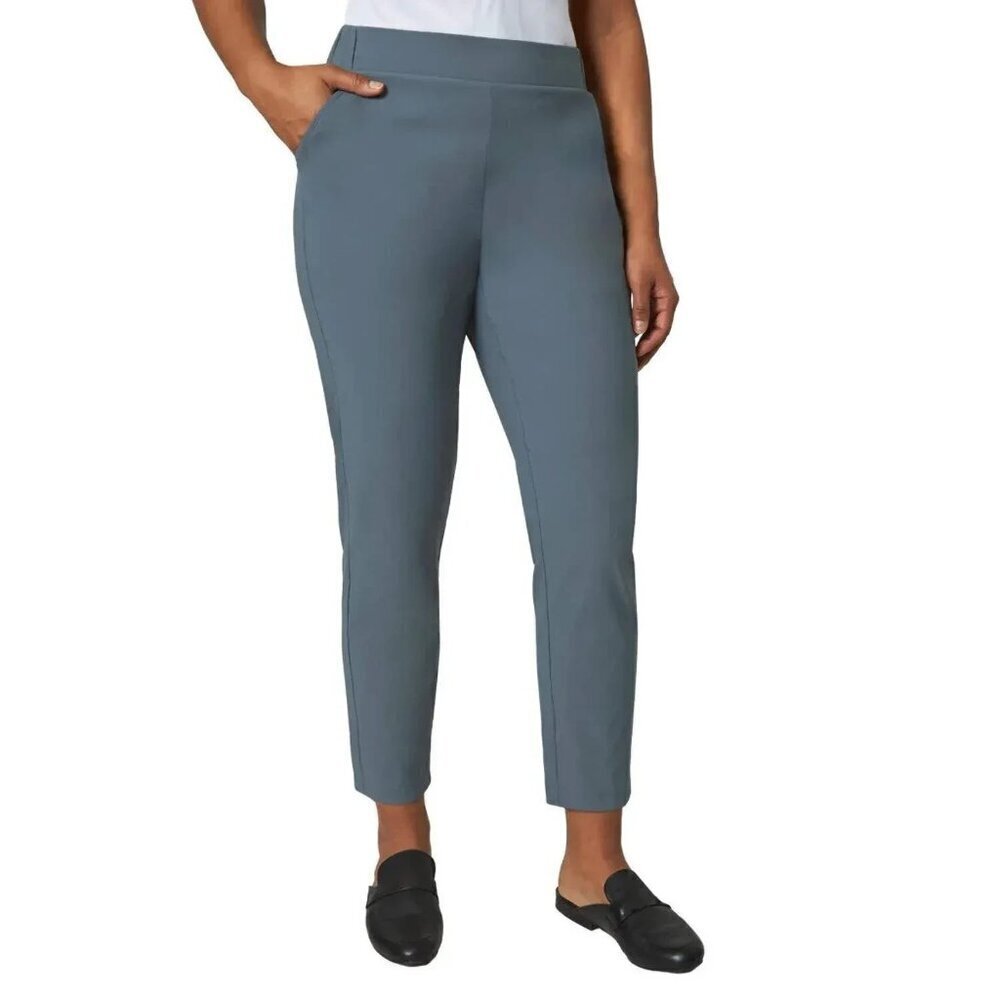 Modern Ambition Ladies High Rise Stretch Travel Pants Womens XXL Blue 0488